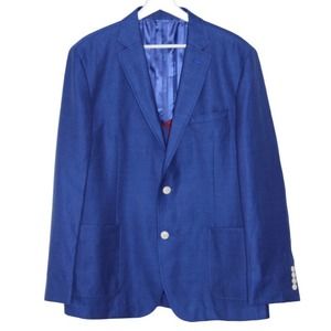 Ben Sherman Linen Blend Cobalt Blue Blazer